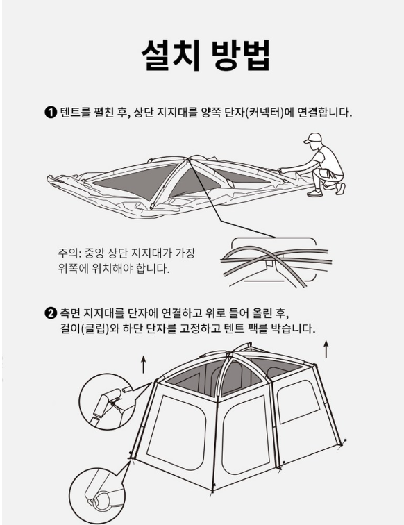 블랙독 마운틴 로지 퀵오픈 텐트 자세히 알아보기