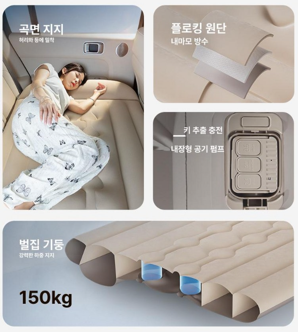 무선 원터치 자동펌프 에어매트 후기
